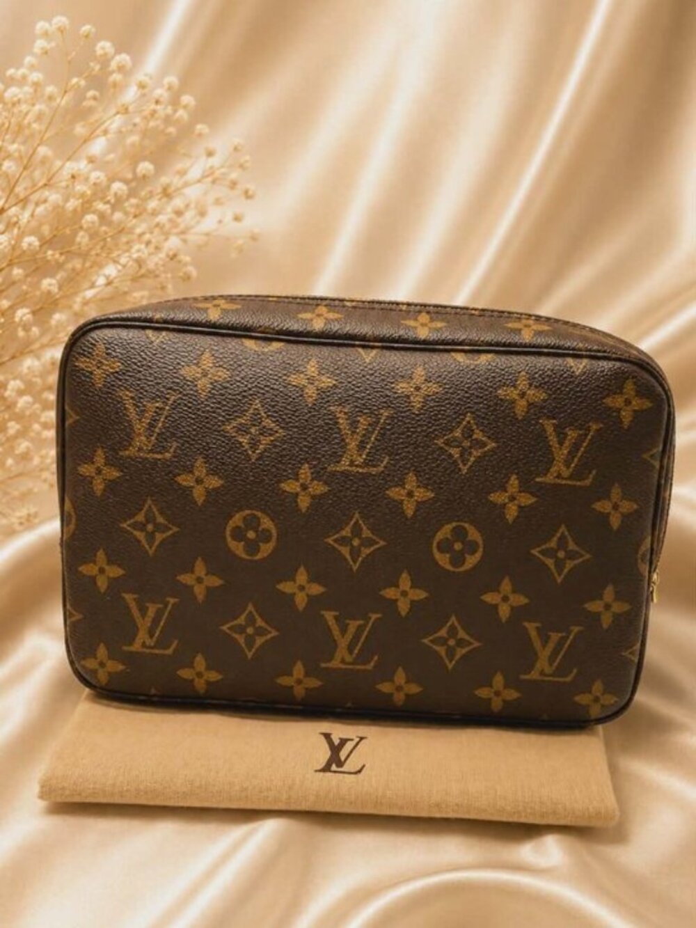 Authentic Louis Vuitton Trousse Toilette 23 Monogram Canvas Cosmetic Pouch - Picture 1 of 16